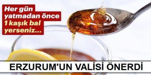 Erzurum'un Valisi pandemi döneminde "organik bal tüketin"