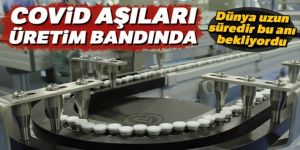 Covid aşıları üretim bandında