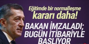 Eğitimde bir normalleşme kararı daha! Bakan açıkladı