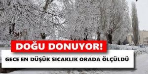 Doğu Anadolu'da hava sıcaklığı gece sıfırın altında 6 dereceye düştü