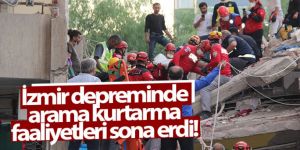 İzmir depreminde arama kurtarma faaliyetleri sona erdi