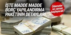 Borcu olanlar dikkat! İşte madde madde borç yapılandırma paketi