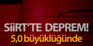 Siirt'in Kurtalan ilçesinde 5 büyüklüğünde deprem