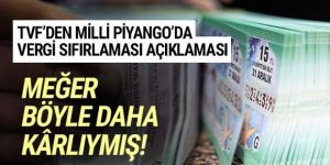 TVF'den Milli Piyango'da KDV'nin sıfırlanmasına açıklama