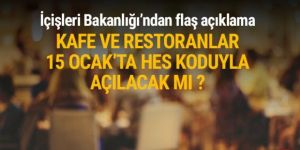 ''Kafe ve restoranlar HES kodu şartıyla açılacak'' iddialarına yanıt