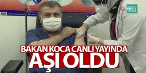 İlk CoronaVac aşısı Sağlık Bakanı Koca'ya yapıldı