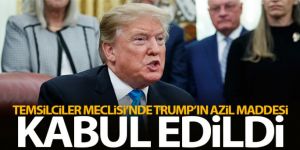 Temsilciler Meclisi'nde Trump'ın azil sürecini başlatacak madde kabul edildi