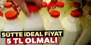 Sütte ideal fiyat 5 TL olmalı