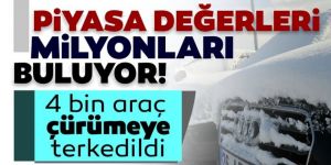 4 bin araç çürümeye terkedildi