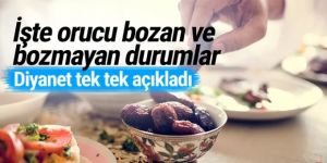 Orucu bozmayan şeyler nelerdir? Diyanet'ten açıklama