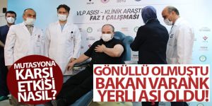 Bakan Varank gönüllü olduğu yerli aşıda ilk dozu yaptırdı