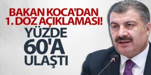 Bakan Koca'dan 1. doz açıklaması! Yüzde 60'a ulaştı