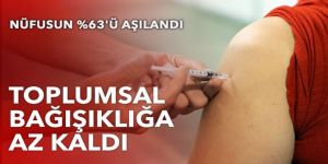 Toplumsal bağışıklığa az kaldı: Nüfusun %63'ü aşılandı