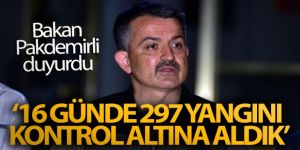 Pakdemirli: 16 günde 297 yangını kontrol altına aldık'