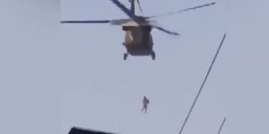 Taliban'ın helikopterle bir kişiyi infaz ettiği iddia edilen görüntüler sosyal medyada olay oldu