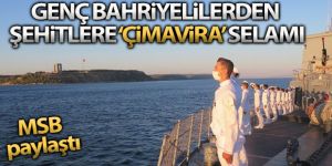 Genç Bahriyeliler, açık deniz eğitimlerinde Çanakkale Şehitler Abidesi'ni selamladı