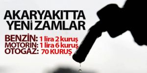 Akaryakıtta yeni zamlar