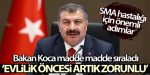 Bakan Koca madde madde sıraladı: SMA hastalığı için önemli adımlar!