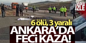 Ankara'da feci kaza!