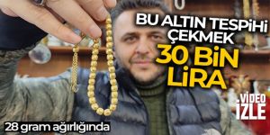 Altın tespih büyük ilgi çekiyor