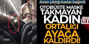 Belediye otobüsünde maskesiz kadın terörü