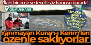 Yanmayan Kuran-ı Kerim'leri özenle saklıyorlar