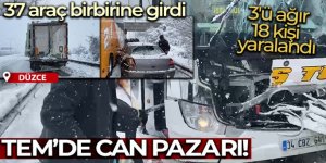 TEM'de 37 araç birbirine girdi: 3'ü ağır 18 kişi yaralandı