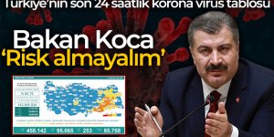 Türkiye'nin son 24 saatlik korona virüs tablosunu açıkladı