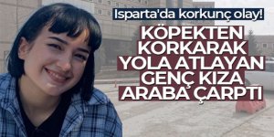 Isparta'da köpekten korkarak yola atlayan genç kıza araba çarptı