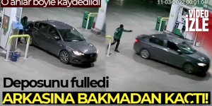 Aracının deposunu doldurdu, parasını ödemeden böyle kaçtı