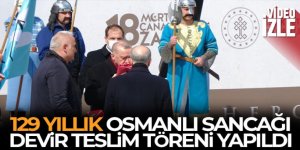 129 yıllık Osmanlı sancağı devir teslim töreni yapıldı