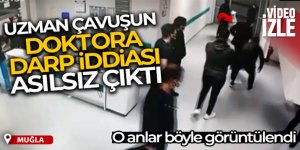 Muğla'da doktorun uzman çavuşu darp ettiği görüntüler kamerada