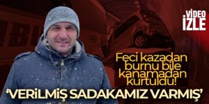 Bolu Dağı Tüneli'nde kağıt gibi olan araçtan burnu bile kanamadan çıktı