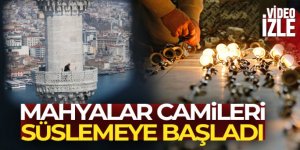 Mahyalar camileri süslemeye başladı