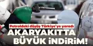 Akaryakıtta büyük indirim!