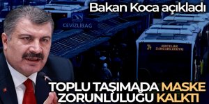 Toplu taşımada maske zorunluluğu kalktı