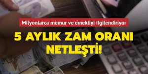 Memur ve emekli maaşları için 5 aylık zam oranı netleşti!