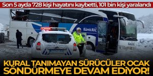 Trafikte 5 ayın bilançosu...728 kişi hayatını kaybetti