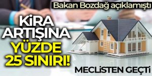 Kira zammını sınırlandıran düzenleme Meclis'ten geçti