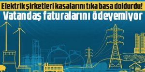 Elektrik şirketleri kasalarını tıka basa doldurdu! Vatandaş faturalarını ödeyemiyor