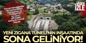 Yeni Zigana Tüneli'nin inşaatında sona geliniyor