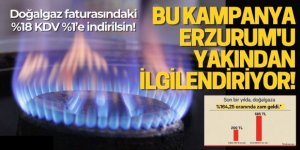 Doğalgaz faturasındaki %18 KDV %1'e indirilsin!