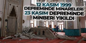 Caminin minberi yerle bir oldu