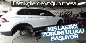 Kış lastiği zorunluluğu başlıyor: Lastikçilerde yoğun mesai