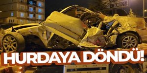 Otomobil hurdaya döndü: 2 yaralı