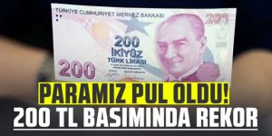 200 TL'lik banknot basımı rekor kırdı