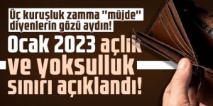 Ocak 2023 açlık ve yoksulluk sınırı açıklandı!