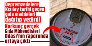 Depremzedelere Kızılay tarihi geçen gıda maddeleri dağıtıp yedirdi!