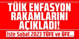 Şubat 2023 enflasyonu açıklandı..