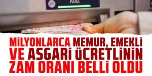 Asgari ücrete, memura ve emekliye zam oranı belli oldu!